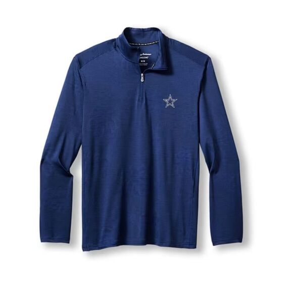 Tommy Bahama Island Zone Dallas Cowboys Blue Game Day 1/4 Zip Size Medium - Picture 1 of 5